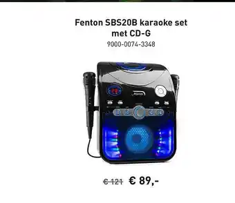 Bax-Music Fenton sbs20b karaoke set met cd-g aanbieding