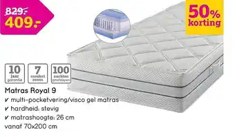 Leen Bakker Matras royal 9 aanbieding