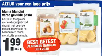 ALDI Mama mancini verse gevulde pasta 250 gram aanbieding