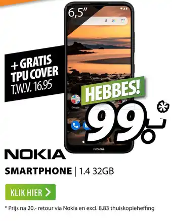 Expert Nokia nokia smartphone  1.4 32gb aanbieding