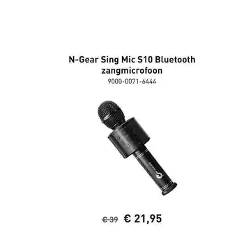 Bax-Music N-gear sing mic s10 bluetooth zangmicrofoon aanbieding