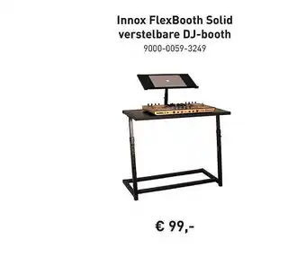 Bax-Music Innox flexbooth solid verstelbare dj-booth aanbieding