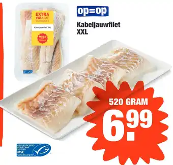 ALDI Kabeljauwfilet xxl 520 gram aanbieding