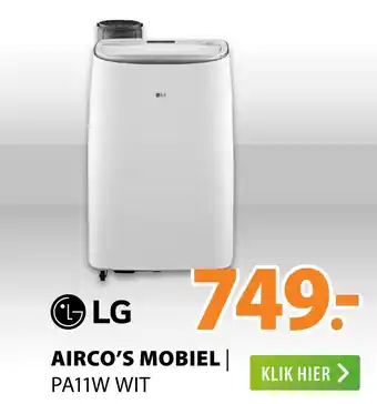 Expert Lg airco's mobiel | pa11w wit aanbieding