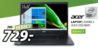 Expert Acer laptop | aspire 3 (a315-57g-78sp) aanbieding