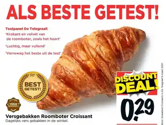 Vomar Voordeelmarkt Versgebakken roomboter croissant aanbieding