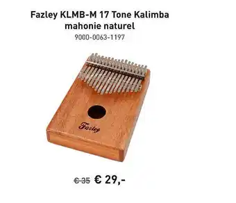 Bax-Music Fazley klmb-m 17 tone kalimba mahonie naturel aanbieding