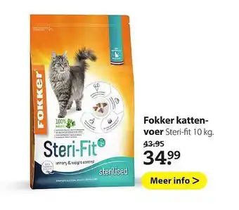 Pets Place Fokker kattenvoer steri-fit 10 kg aanbieding