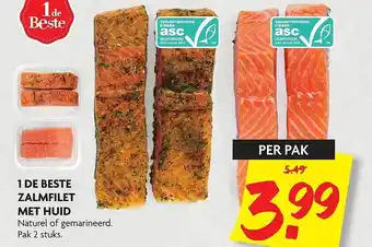 Dekamarkt 1 de beste zalmfilet met huid aanbieding