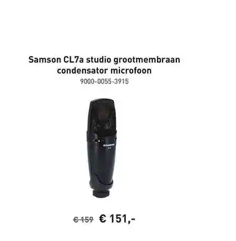 Bax-Music Samson cl7a studio grootmembraan condensator microfoon aanbieding