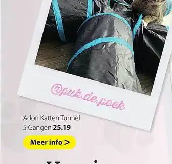 Pets Place Adori katten tunnel 5 gangen aanbieding