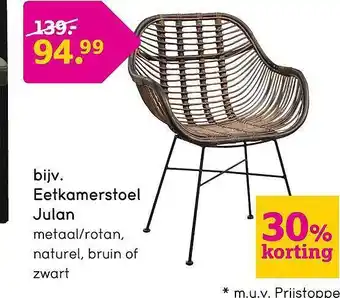 Leen Bakker Eetkamerstoel julan aanbieding