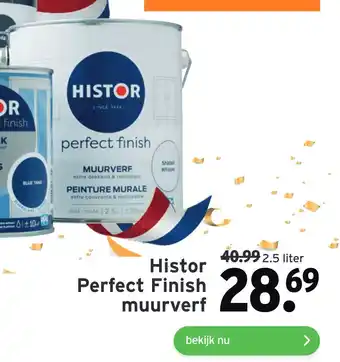 GAMMA Histor perfect finish muurverf 2,5 liter aanbieding