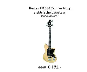 Bax-Music Ibanez tmb30 talman ivory elektrische basgitaar aanbieding