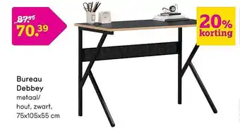 Leen Bakker Bureau debbey 75x105x55 cm aanbieding