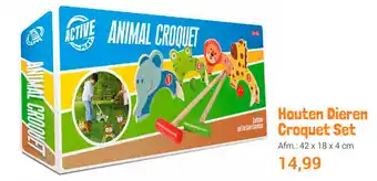 Lobbes Houten dieren croquet set aanbieding