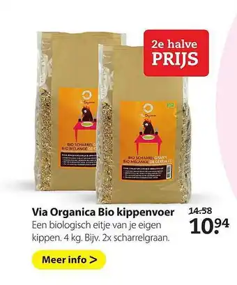 Boerenbond Via organica bio kippenvoer 4kg aanbieding