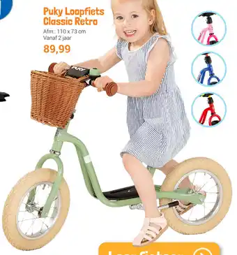 Lobbes Puky loopfiets classic retro aanbieding