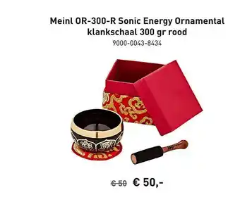 Bax-Music Meinl or-300-r sonic energy ornamental klankschaal 300 gr rood aanbieding