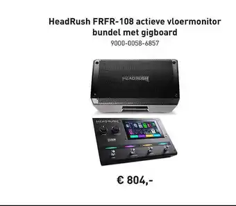 Bax-Music Headrush frfr-108 actieve vloermonitor bundel met gigboard aanbieding