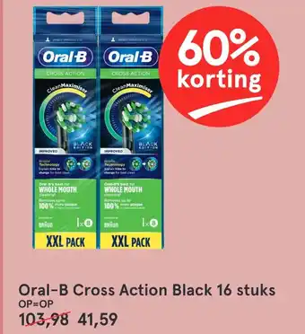 Etos Oral-b cross action black 16 stuks aanbieding