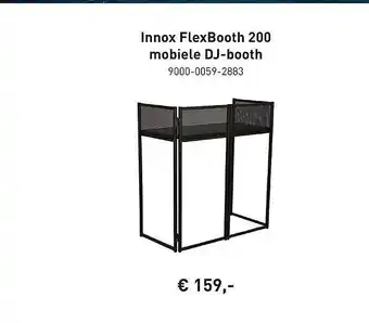 Bax-Music Innox flexbooth 200 mobiele dj-booth aanbieding