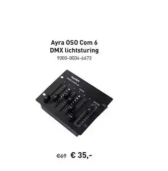 Bax-Music Ayra oso com 6 dmx lichtsturing aanbieding