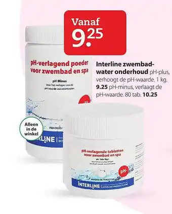 Pets Place Interline zwembadwater onderhoud aanbieding