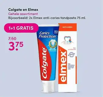 DA Colgate En Elmex 1+1 Gratis aanbieding