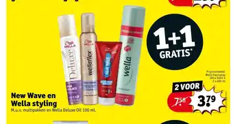 Kruidvat New Wave en Wella styling 100 ml aanbieding