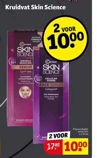 Kruidvat Skin Science 2 voor aanbieding