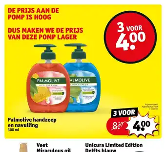 Kruidvat Palmolive handzeep en navulling 300 ml aanbieding