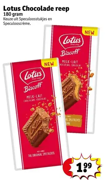 Kruidvat Lotus chocolade reep 180 gram aanbieding