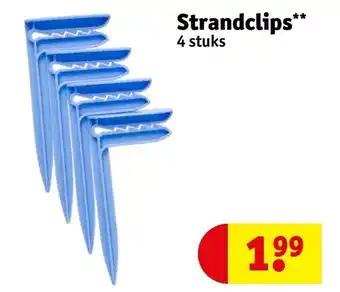 Kruidvat Strandclips** 4 stuks aanbieding