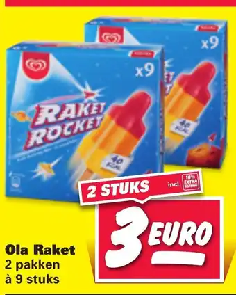 Nettorama Ola Raket 2*9st aanbieding