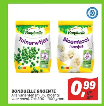 Dekamarkt Bonduelle Groente zak 300 - 400 gram aanbieding