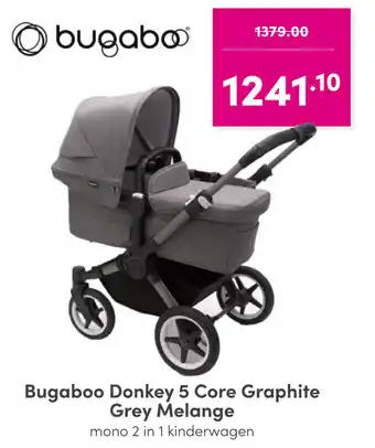 Baby & Tiener Bugaboo donkey 5 core graphite grey melange aanbieding