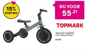 Baby & Tiener Topmark loopfiets 4 in 1 kaya green aanbieding