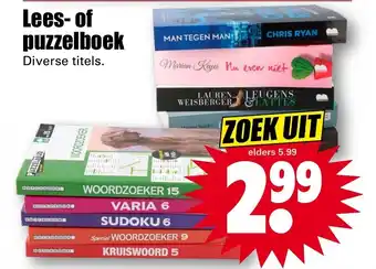 Dirk Lees- of puzzelboek aanbieding