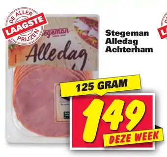 Nettorama Stegeman alledag achterham 125g aanbieding