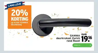 GAMMA Gamma Deurkrukset Zurich Rond Rozet aanbieding