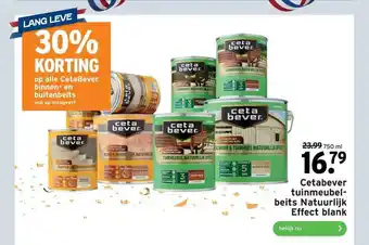 GAMMA Cetabever Tuinmeubelbeits Natuurlijk Effect Blank 30% Korting aanbieding