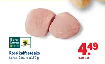 Makro Rosé kalfssteaks 150g aanbieding