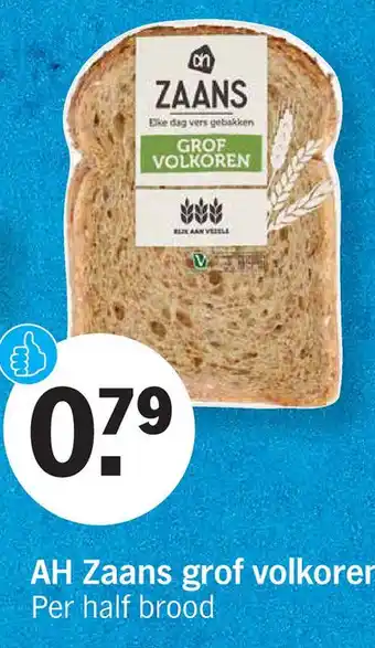 Albert Heijn AH Zaans grof volkoren Per half brood aanbieding