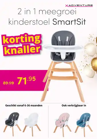 Baby & Tiener 2 in 1 meegroei kinderstoel SmartSit aanbieding