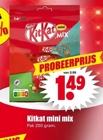 Dirk Kitkat mini max 200g aanbieding