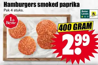 Dirk Hamburgers smoked paprika 400g aanbieding