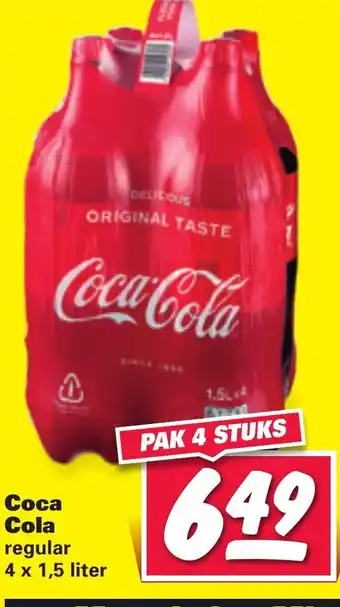 Nettorama Coca-Cola regular  4*1.5L aanbieding