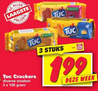 Nettorama LU Tuc Crackers 3*100g aanbieding