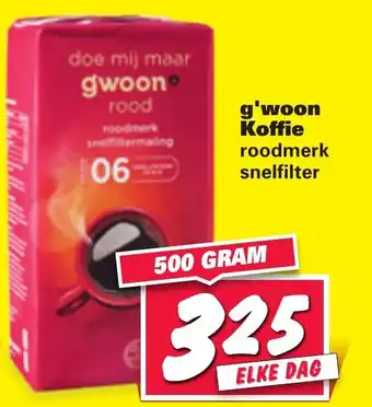 Nettorama g'woon snelfilterkoffie 500g aanbieding